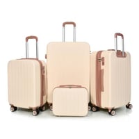 مورانو طقم شنط سفر فايبر اربع قطع بيج كاكي