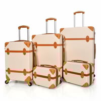 طقم شنط سفر كلاسيك مورانو من7 قطع فايبر و جلد فاخر...