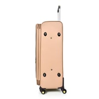 مورانو طقم شنطة سفر جلد كلاسيك سادة اربع قطع بيج