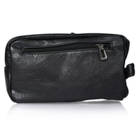 شنطة يد جلد بمقبض معصم مع فتحة داخلية للنقود والبط...