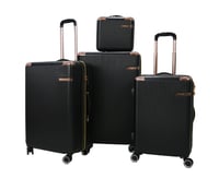 طقم شنط سفر مورانو فايبر من 4 قطع مع شنطة مكياج تص...