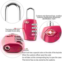 قفل شنط سفر TSA ، قفل امان مصنوع من خليط معدني من...