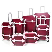 طقم شنط سفر كلاسيك مورانو من7 قطع فايبر و جلد فاخر...