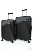 ويفز طقم شنط سفر 3 قطع فايبر فاخر مخطط عصري أسود