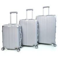 طقم شنط سفر الومنيوم مورانو ثلاثة قطع تصميم أنيق و...