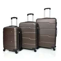 طقم شنط سفر فايبر مورانو ثلاث قطع لون كوفي