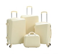 حقايب سفر من 5 قطع لون بيج