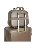 مورانو طقم شنط سفر فايبر من 4 قطع هندسي برونزي