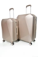 طقم شنط سفر مورانو فايبر بتصميم معين هندسي مكون من...