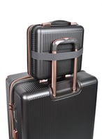 طقم شنط سفر من مورانو 4 قطع مع شنط مكياج فاخرة رصا...