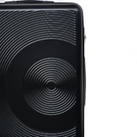 طقم شنط سفر 3 قطع من مورانو بتصميم دائري مموج أسود