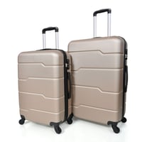 طقم شنط سفر فايبر مورانو ثلاث قطع لون ذهب