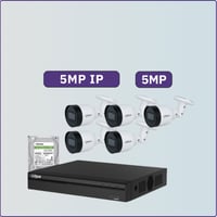 كاميرات مراقبة IP شبكية - 5 ميجابكسل - 5 كاميرات م...