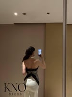 فستان بخامة باربي أنيقة مع دانتيل طرف فخم يمنح إطل...