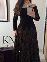 فستان الخامة جوخ شتوي مع كلفة شك فاخر