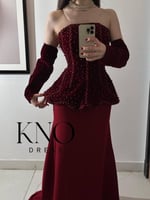 فستان جوخ شتوي بفصوص ولول ولمسة باربي فاخرة