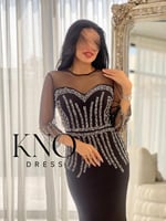 فستان سهرة اسود بكم حيران