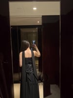 فستان خرز فاخر مع جورجيت دبل كلوش بانسيابية راقية