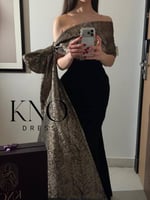 فستان جوخ شتوي مع جاكار فاخر ولمسة راقية خاصة