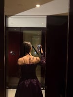 فستان جوخ شتوي مع كلفة مخمل وشك فاخر