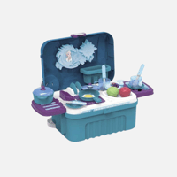 ديزني فروزن شنطة مطبخ 3 في 1 بعجلات للأطفال