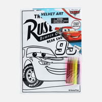 ديزني - فن السيارات المخملية مع أقلام تلوين