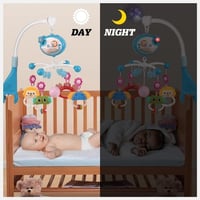 مجموعة العاب سرير أطفال موسيقي متحرك مع ضوء ليلي و...