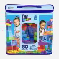 حقيبة البناء الكبيرة مكونة من 80 قطعة الازرق