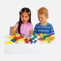 لعبة الفاكهة والخضروات 50 قطعة مع صندوق تخزين للأط...