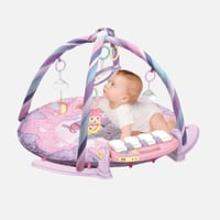 مفرش ألعاب أطفال مع بيانو ودمى معلقة - متعدد الألو...