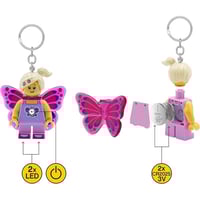 ليغو - سلسلة مفاتيح مضيئة فتاة الفراشة - لون وردي