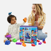 حقيبة البناء الكبيرة مكونة من 80 قطعة الازرق