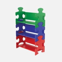 كيدكرافت رف كتب ألغاز ملون – مكتبة أطفال إبداعية ل...