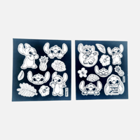 ديزني - ملصقات ستيتش مخملية ملونة