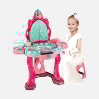 طقم تسريحة أطفال مع إكسسوارات مرآة آمنة