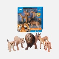 مجموعة حيوانات برية للأطفال - 5 قطع لعبة تعليمية آ...
