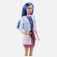 باربي - دمية وإكسسوارات أزياء - معطف المختبر وحذاء...