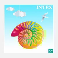 انتيكس – عوامة سباحة قوس قزح على شكل صدفة للمرح وا...