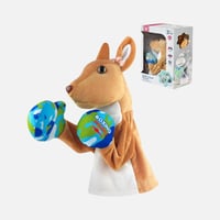 دمية يدوية كانجر الملاكمة من القطيفة الناعمة للتعل...