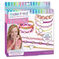 ميك ات ريل - مجموعة أدوات صنع أساور الصداقة - سهل...