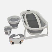 طقم استحمام متكامل للأطفال والرضع - مع حوض قابل لل...