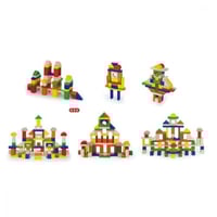 فيجا - مكعبات خشبية - 100 قطعة