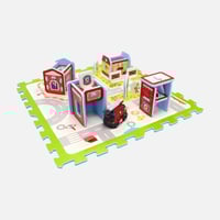 سجادة أحجية محطة الإطفاء مع سيارة