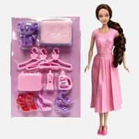 فلة - دمية مع غسالة وأكسسوارات لتنمية مهارات الأطف...