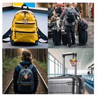 ليغو - بطاقة تعريف الأمتعة - تصميم الفراشة الوردية