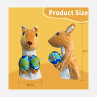 دمية يدوية كانجر الملاكمة من القطيفة الناعمة للتعل...