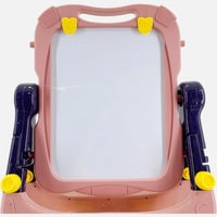 طقم سبورة كبير للأطفال مزدوجة الوجه مع تخزين ودورا...