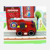 سجادة أحجية محطة الإطفاء مع سيارة