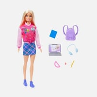 باربي - دمية باربي "أحب المدرسة" ومجموعة حقيبة الل...