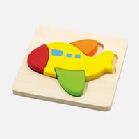 فيجا - لعبة بازل خشبي للأطفال – طائرة ملونة تعليمي...